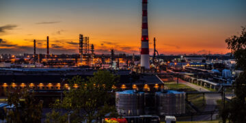 An oil refinery in Moscow
